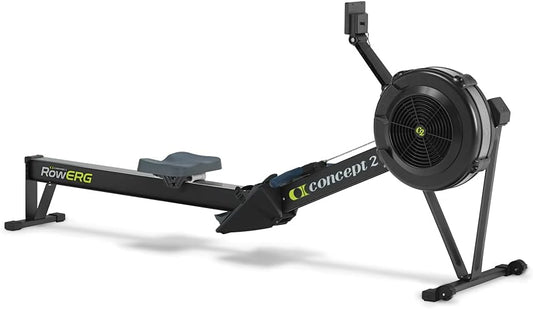 Concept2 RowErg mit Standardbeinen, Rudergerät Modell D,Luftwiderstand, Schwarz